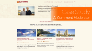 case study- beat of hawaii - ai comment moderator wordpress plugin